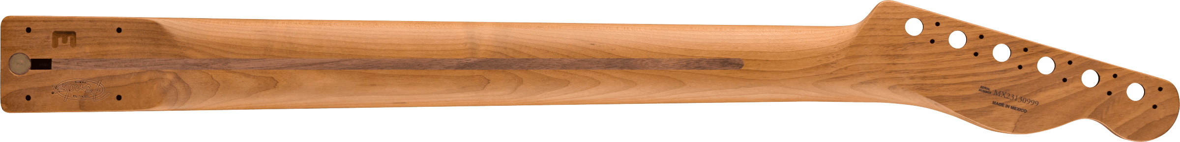 Fender - Satin Roasted Maple Telecaster LH Neck, 22 Jumbo Frets, 12", Maple, Flat Oval Shape