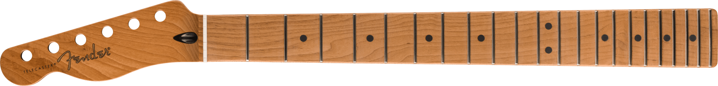 Fender - Satin Roasted Maple Telecaster LH Neck, 22 Jumbo Frets, 12", Maple, Flat Oval Shape