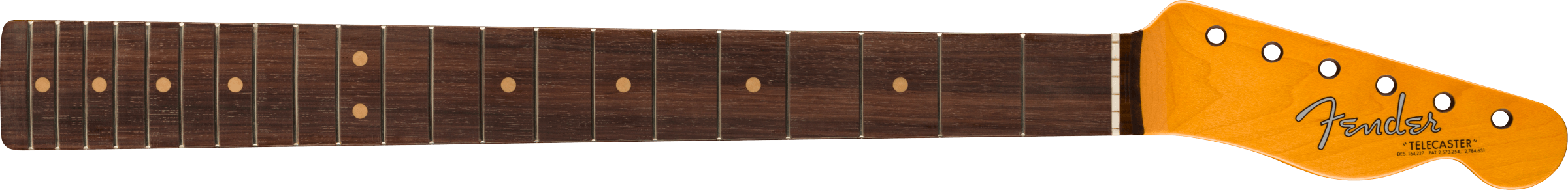 Fender - American Vintage II 1963 Telecaster Neck, 21 Vintage Tall Frets, 7.25" Radius, Rosewood