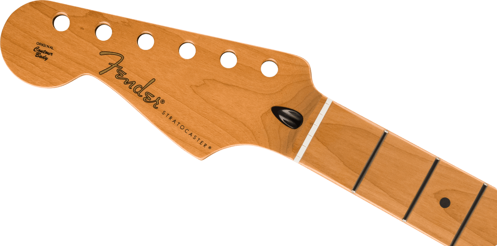 Fender - Satin Roasted Maple Stratocaster LH Neck, 22 Jumbo Frets, 12", Maple, Flat Oval Shape