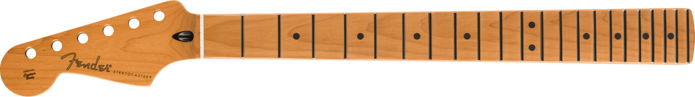 Fender - Satin Roasted Maple Stratocaster LH Neck, 22 Jumbo Frets, 12", Maple, Flat Oval Shape