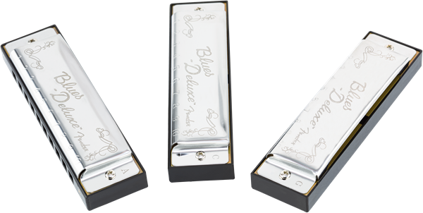 Fender - Blues Deluxe Harmonicas - 3 Pack with Case