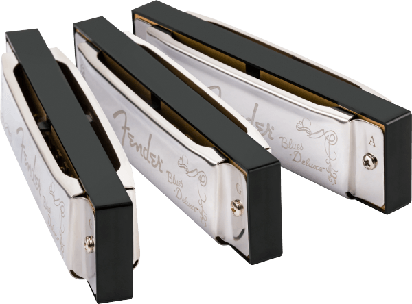 Fender - Blues Deluxe Harmonicas - 3 Pack with Case