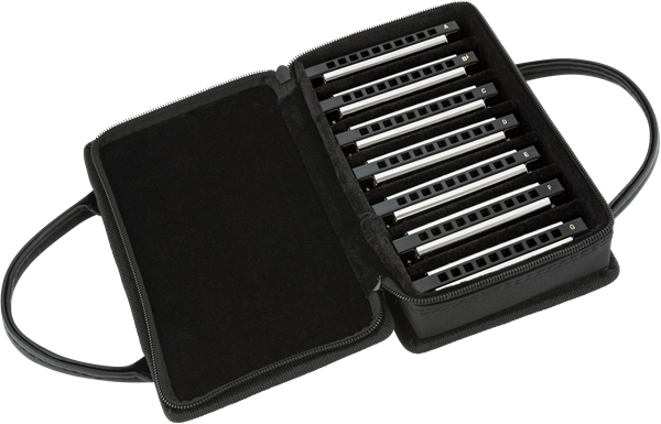 Fender - Blues Deluxe Harmonicas - 7 Pack with Case