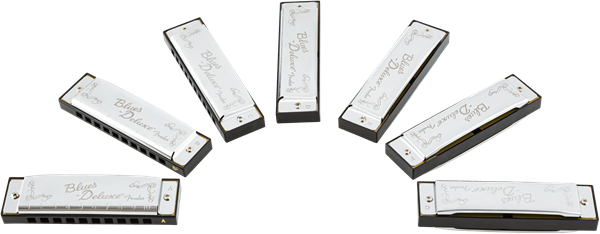 Fender - Blues Deluxe Harmonicas - 7 Pack with Case