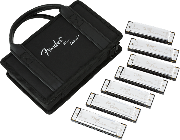 Fender - Blues Deluxe Harmonicas - 7 Pack with Case