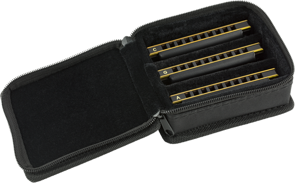 Fender - Blues DeVille Harmonicas - 3 Pack with Case