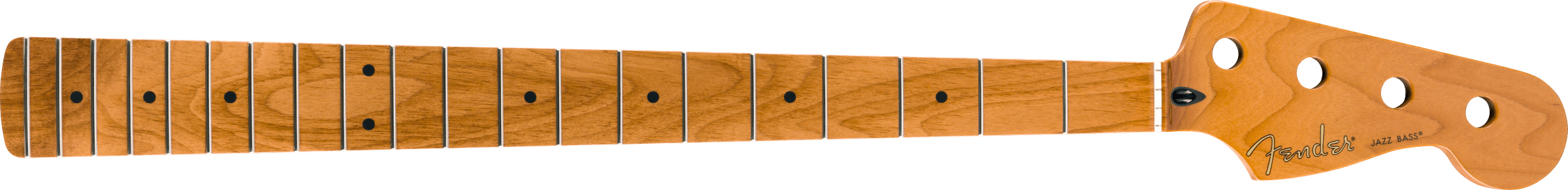 Fender - Roasted Maple Jazz Bass® Neck, 20 Medium Jumbo Frets, 9.5", Maple, C Shape
