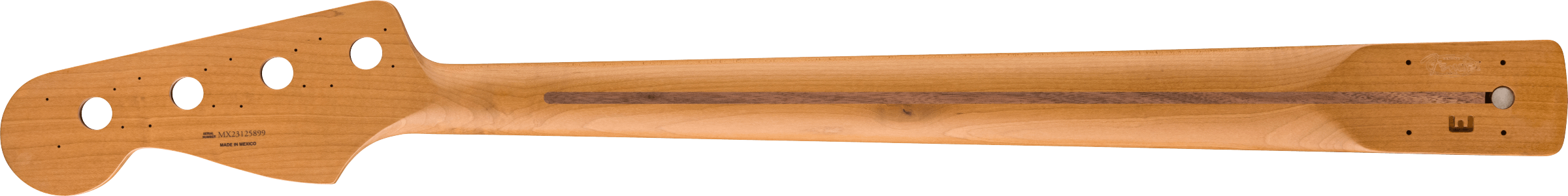 Fender - Satin Roasted Maple Jazz Bass® Neck, 20 Jumbo Frets, 12", Maple, Flat Oval Shape