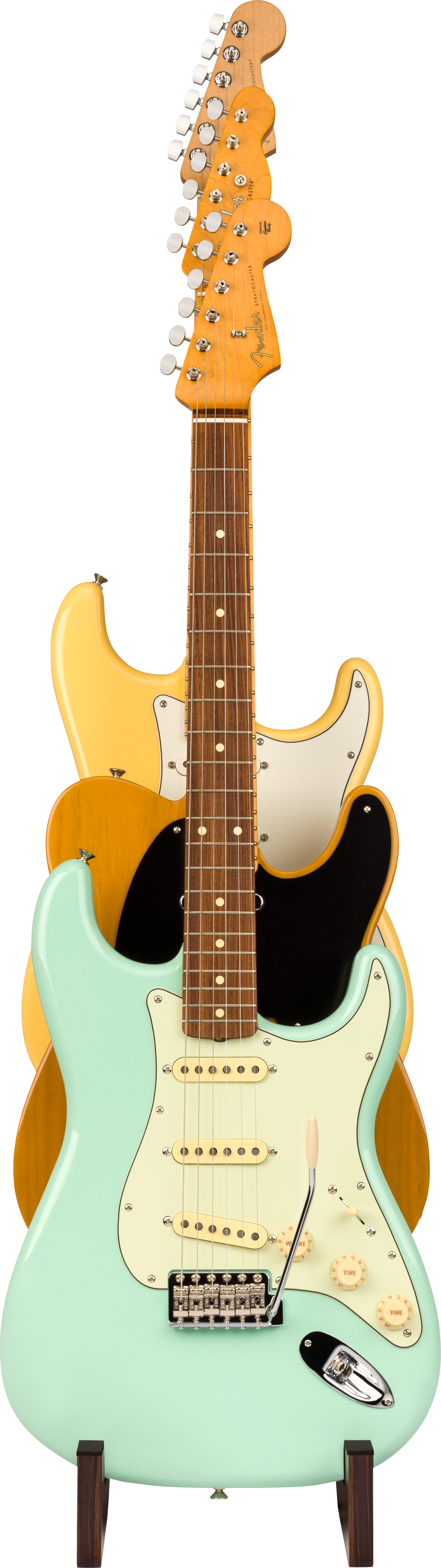 Fender - Deluxe Wooden 3-Tier Guitar Stand