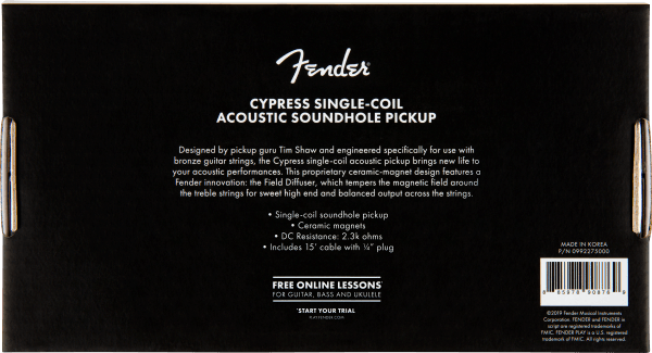 Fender - Cypress Single-Coil Acoustic Soundhole Pickup
