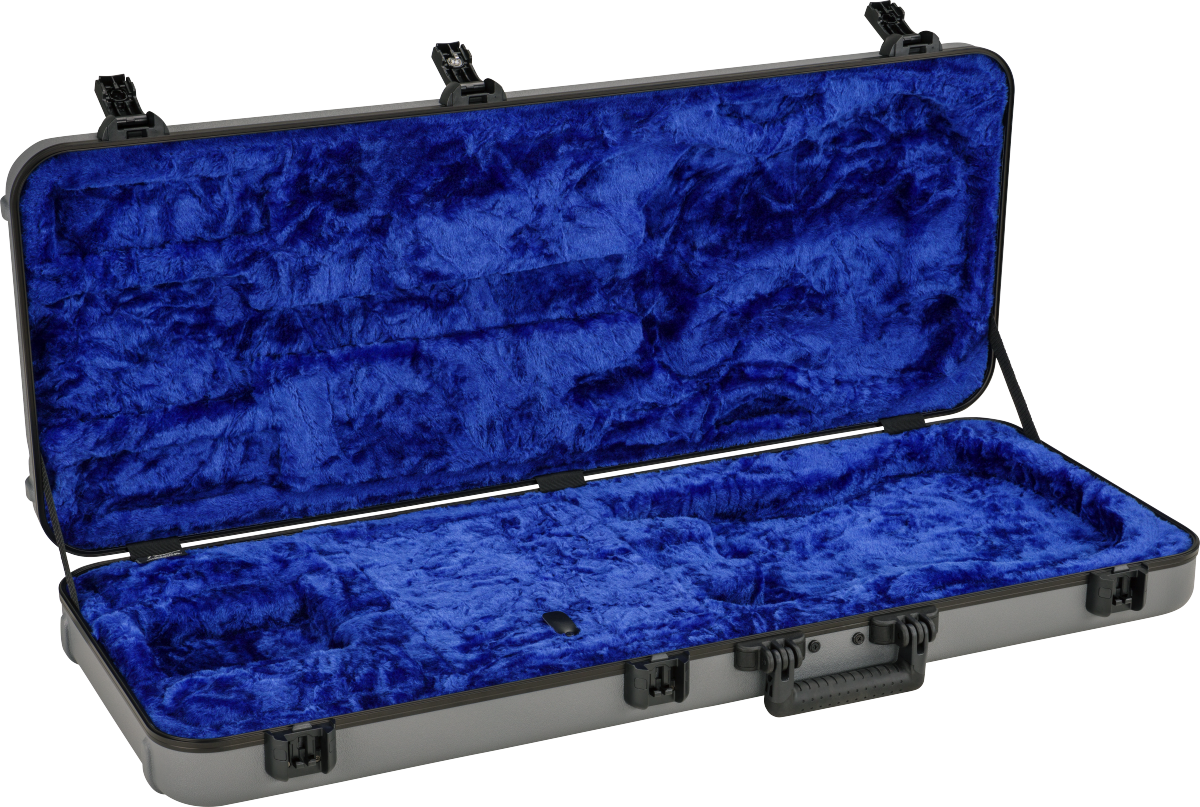Fender - Deluxe Molded Case -  Stratocaster®/Telecaster®- Silver/Blue