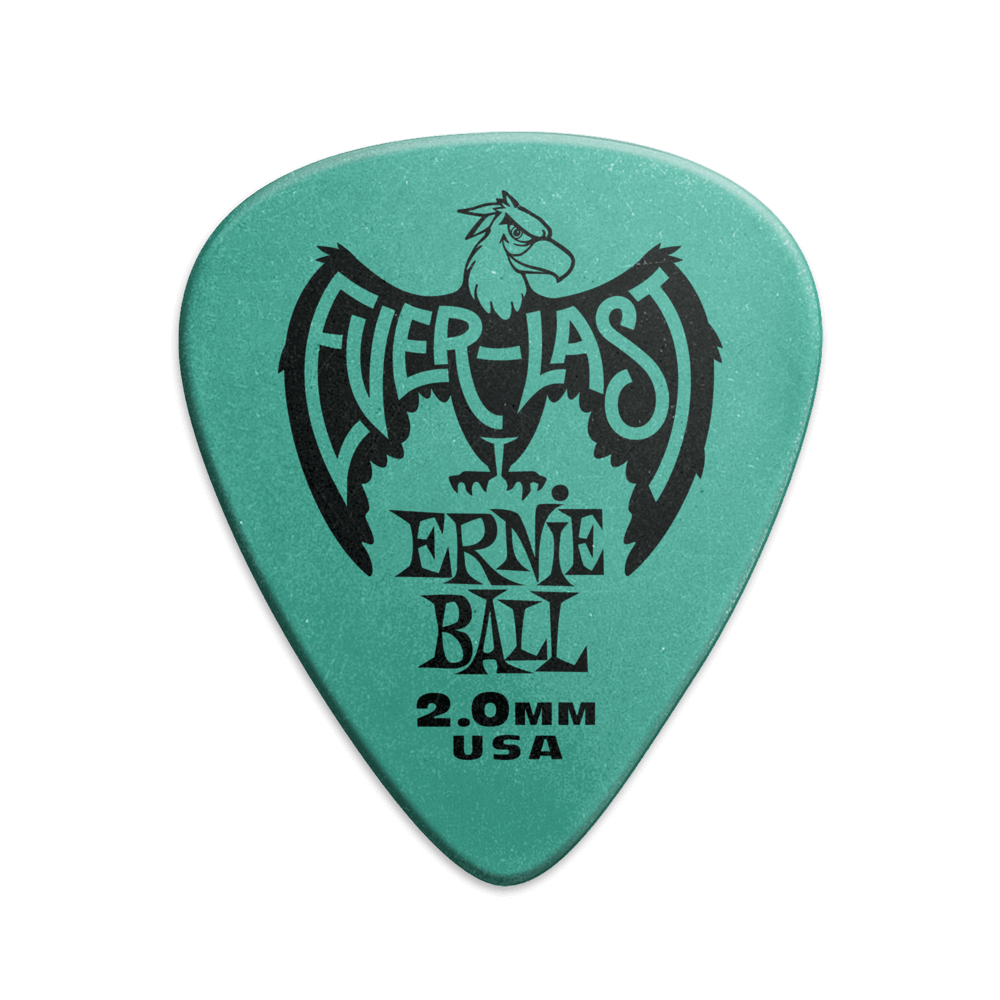 Ernie Ball -  Everlast Picks - 2.0mm Teal - 12 Pack