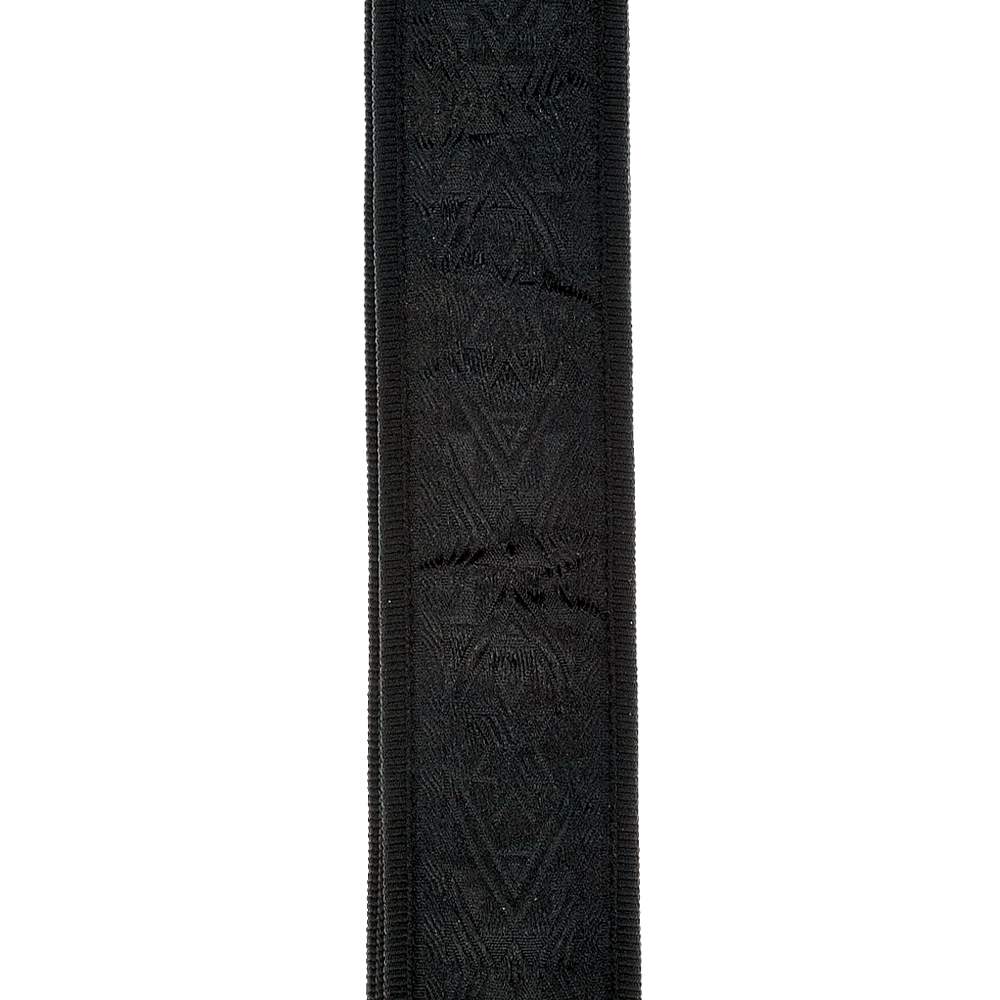 D'Addario - Black Satin Nylon Woven Guitar Strap - 50B01