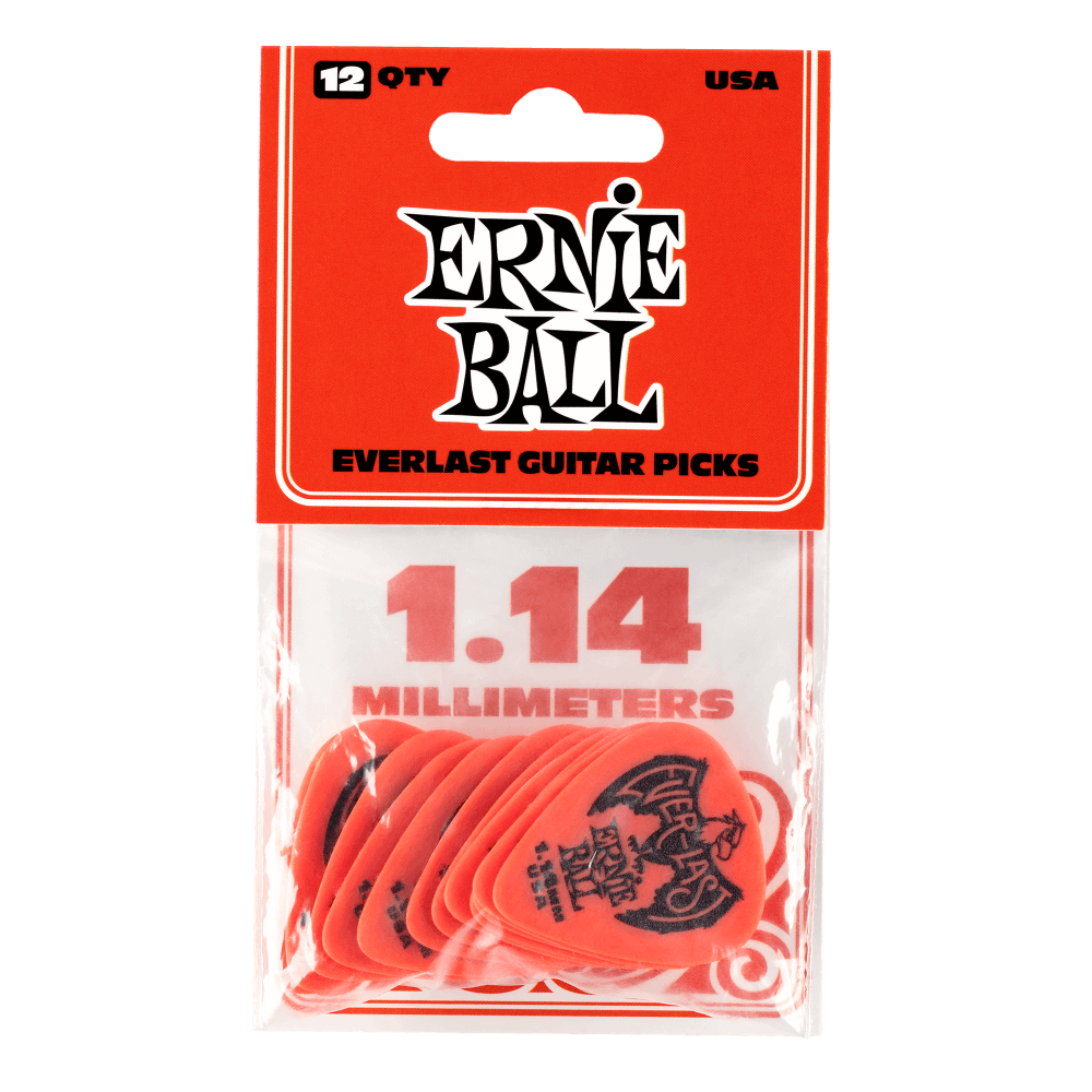 Ernie Ball - Everlast Picks - 1.14mm Red - 12 Pack