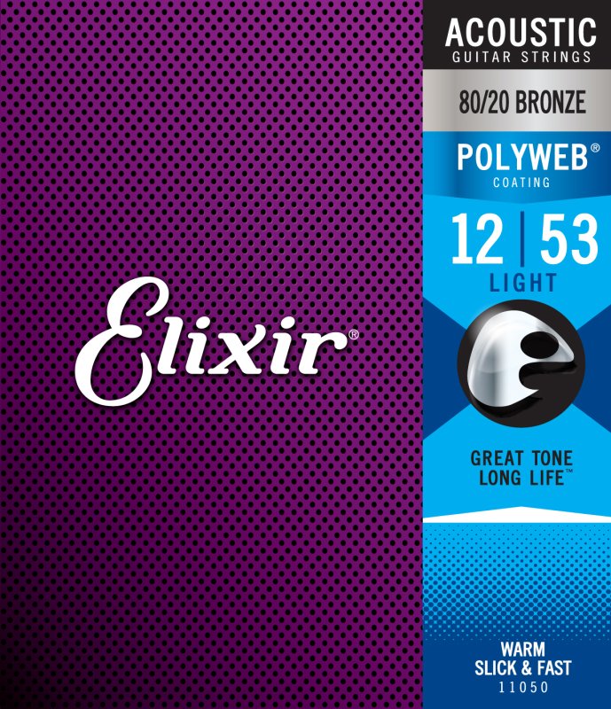 ELIXIR - Light Acoustic 80/20 Bronze With Polyweb Coating (.012-.053)