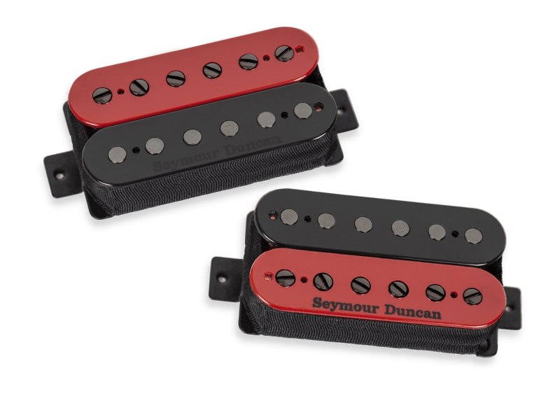 Seymour Duncan - Nazgûl & Sentient Limited Humbucker Pickup Set, Red/Black Zebra