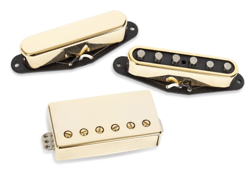 Seymour Duncan - Lari Basilio Signature Tele Trembucker Bridge Pickup Set, Gold Cover