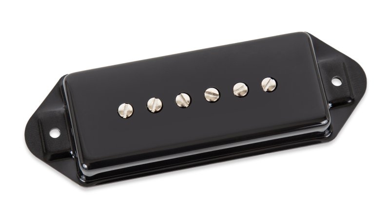 Seymour Duncan - Noiseless Hot P90 Silencer Bridge Vintage Pickup - Dog Ear, Black