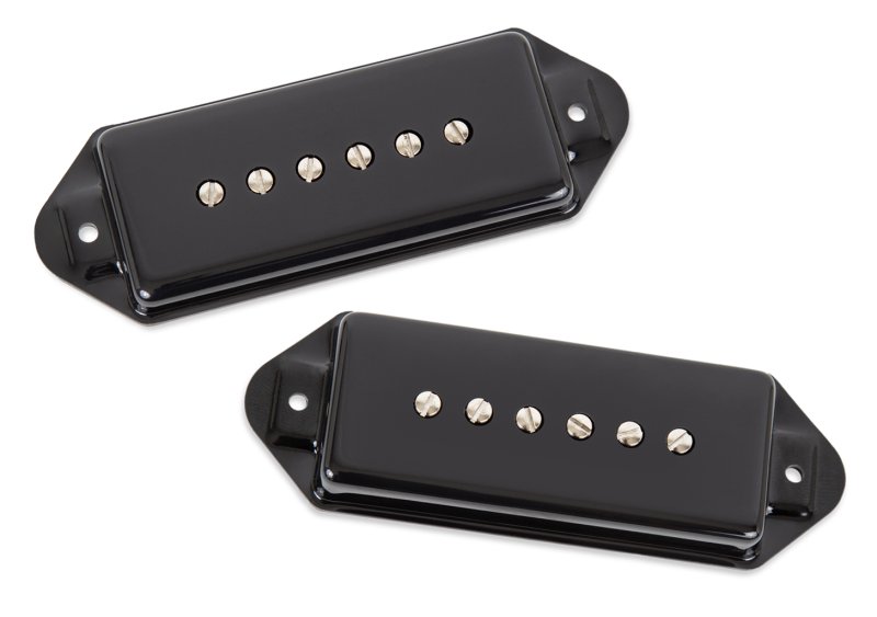 Seymour Duncan - Noiseless Hot P90 Silencer Vintage Pickup Set - Dog Ear, Black