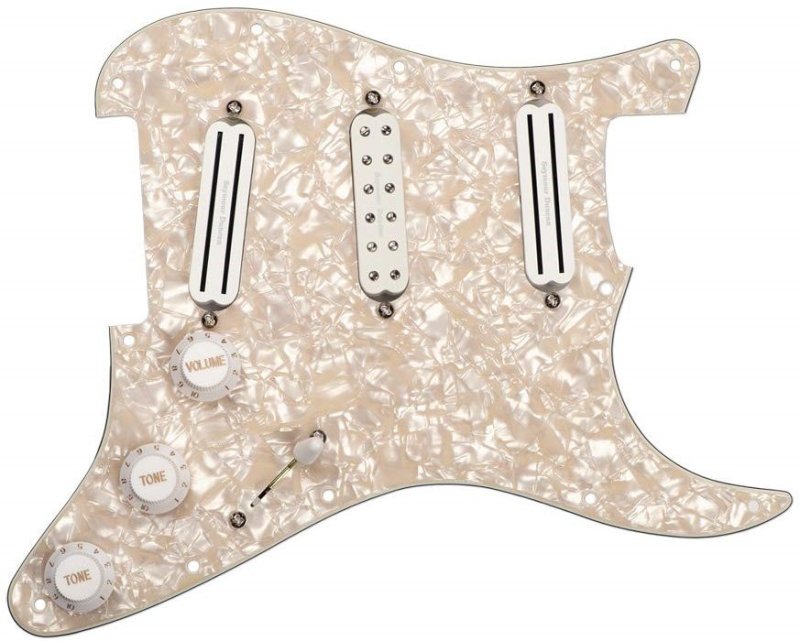 Seymour Duncan - Dave Murray Preloaded Wired Strat Pickguard Set, Pearloid