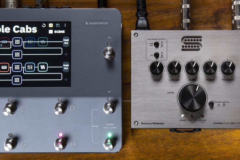 Seymour Duncan - PowerStage 100 Stereo - 100-Watt Stereo Guitar Amp Pedal, Silver
