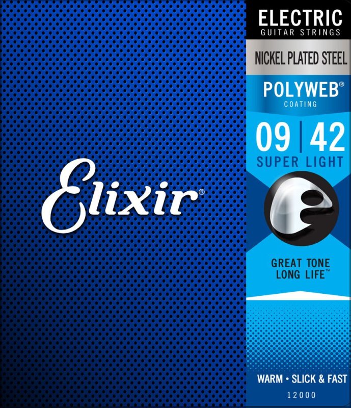 ELIXIR - Super Light Electric Nickel Plated Steel With Polyweb Coating (.009 - .042)