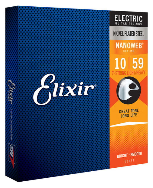 ELIXIR - Nanoweb Coating Electric Guitar Strings 7-String Light/Heavy 10-59