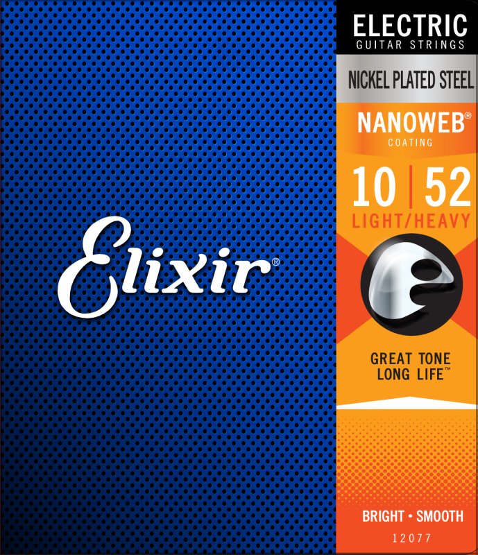 ELIXIR - Light-Heavy Electric Nickel Plated Steel With Nanoweb Coating (.010 - .052)
