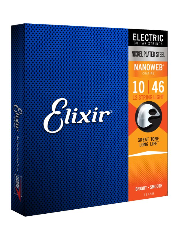 ELIXIR - 12-String Light Electric Nickel Plated Steel With Nanoweb Coating (.010 - .046)