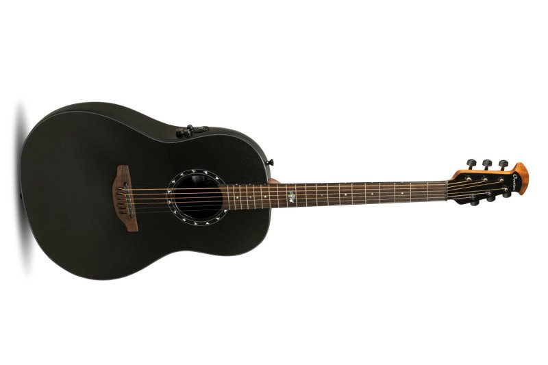 Ovation - Ultra Series Solid Spruce Top Mid-depth Acoustic / Electric Guitar, Pitch Black Metallic