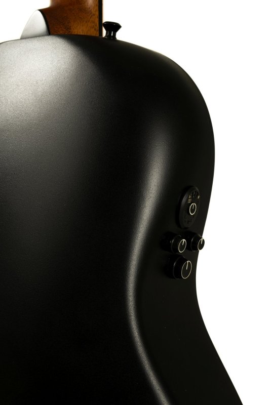 Ovation - Ultra Series Solid Spruce Top Mid-depth Acoustic / Electric Guitar, Pitch Black Metallic