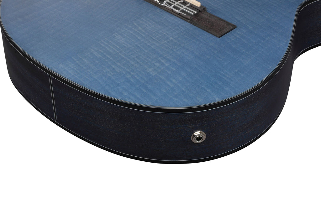 Ibanez Guitars - GA5TCE Thinline Cutaway Classical Guitar - Open Pore Blueberry