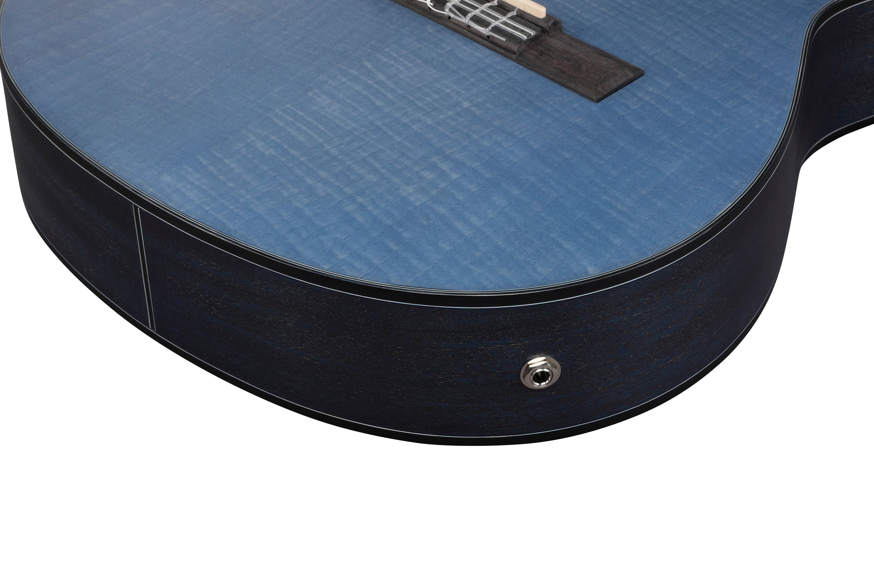 Ibanez Guitars - GA5TCE Thinline Cutaway Classical Guitar - Open Pore Blueberry