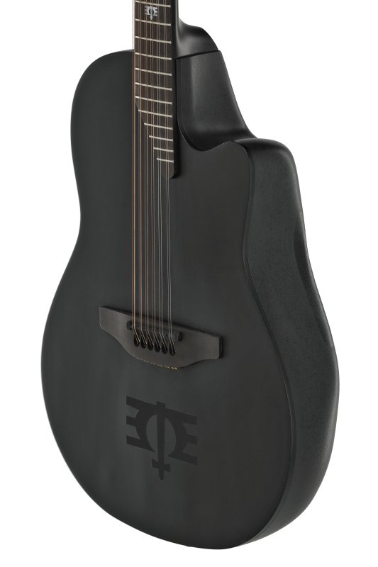 Ovation - Adamas Melissa Etheridge Signature Mid Cutaway 12-string Electric/ Acoustic Guitar, Black