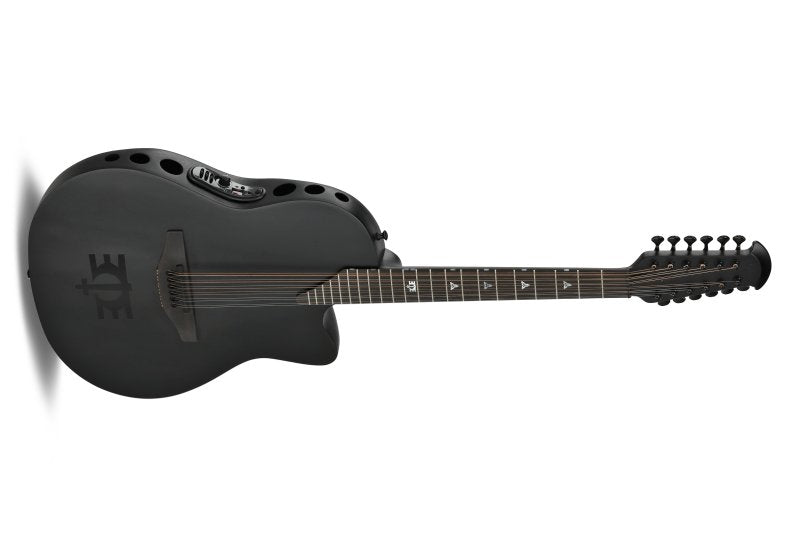 Ovation - Adamas Melissa Etheridge Signature Mid Cutaway 12-string Electric/ Acoustic Guitar, Black