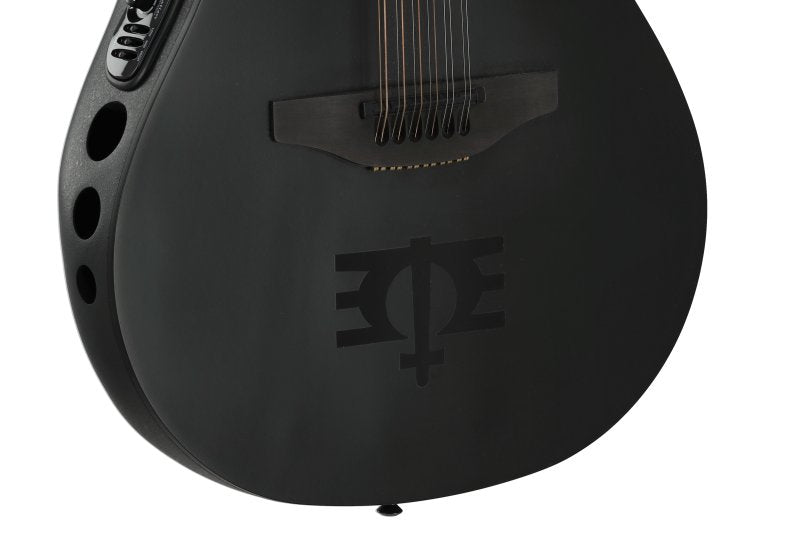 Ovation - Adamas Melissa Etheridge Signature Mid Cutaway 12-string Electric/ Acoustic Guitar, Black