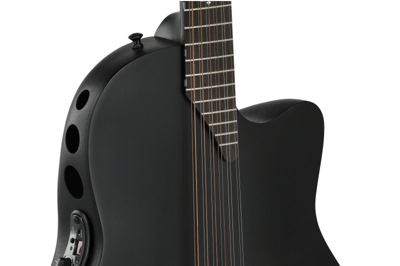 Ovation - Adamas Melissa Etheridge Signature Mid Cutaway 12-string Electric/ Acoustic Guitar, Black
