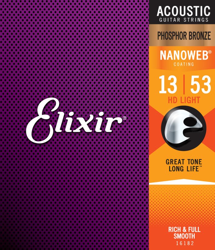 ELIXIR - HD Light Acoustic Phosphor Bronze With Nanoweb Coating .013 - .053