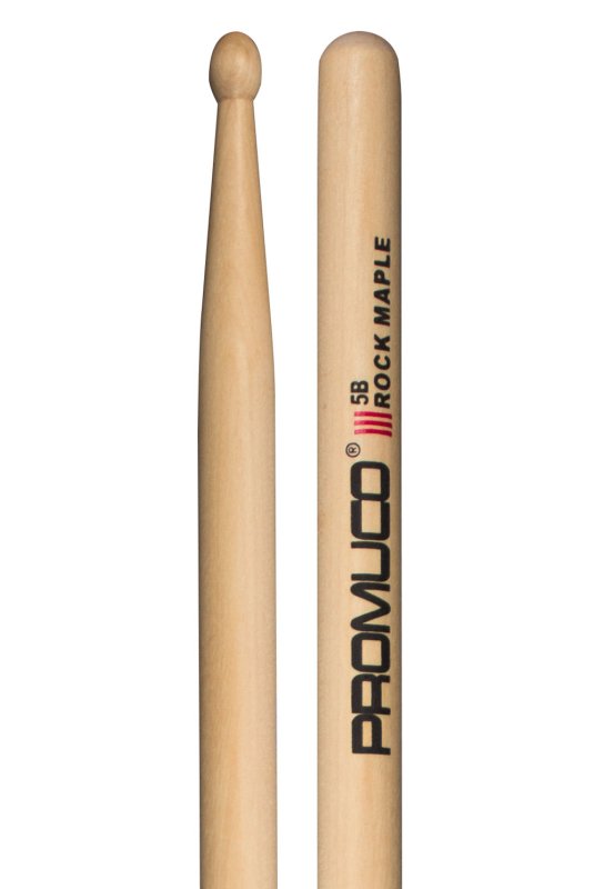 Promuco Percussion - Rock Maple Drumsticks - 5B, Wood Tip