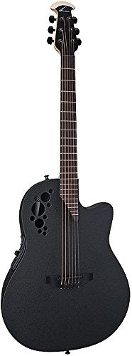 Ovation - Elite Acoustic-Electric Guitar - Black