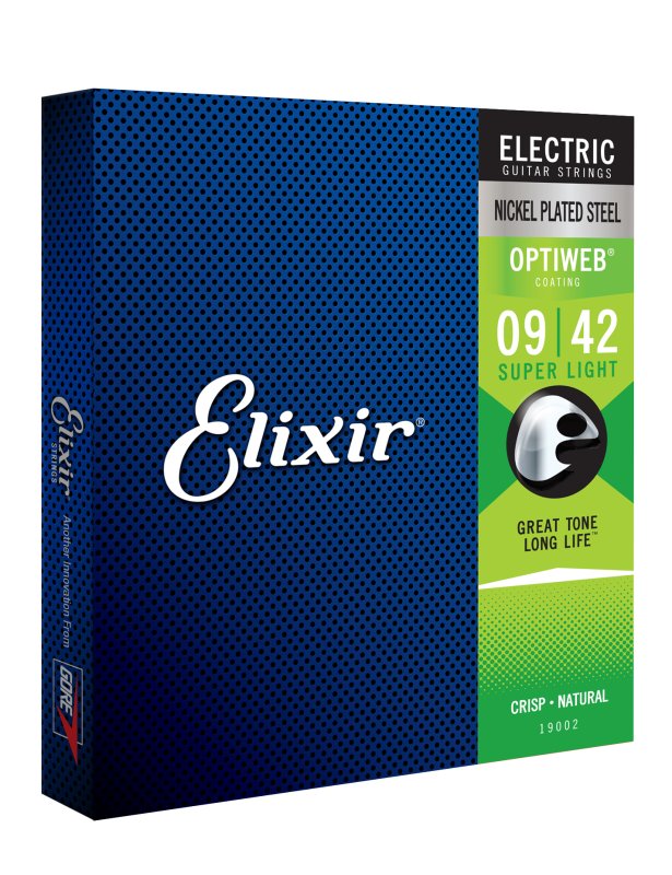 ELIXIR - Electric Super Light Nickel Plated Steel With Optiweb Coating (.009-.042)