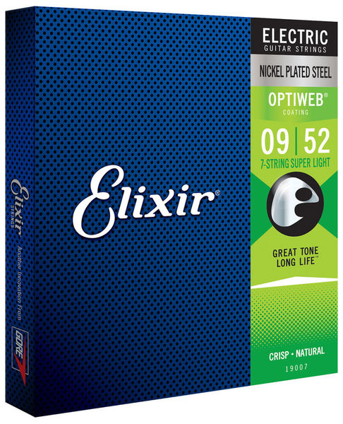 ELIXIR - Optiweb 7-String Electric Guitar Strings, 009-052