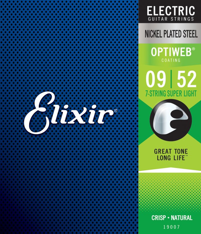 ELIXIR - Optiweb 7-String Electric Guitar Strings, 009-052