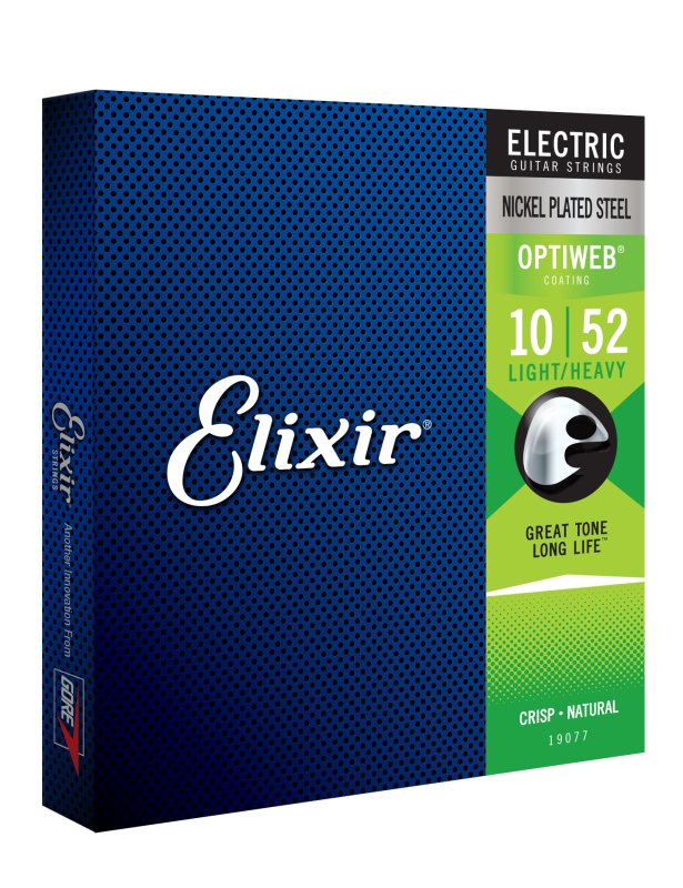 ELIXIR - Electric Light-Heavy Nickel Plated Steel With Optiweb™ Coating .010 - .052