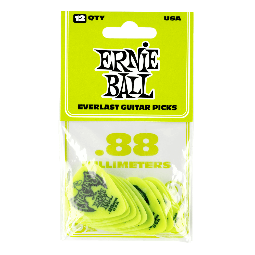 Ernie Ball - Everlast Picks - 1.5mm Yellow - 12 Pack
