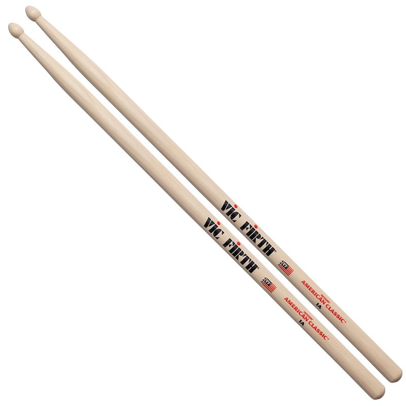 Vic Firth - 1A American Classic Drumsticks, Wood Tip