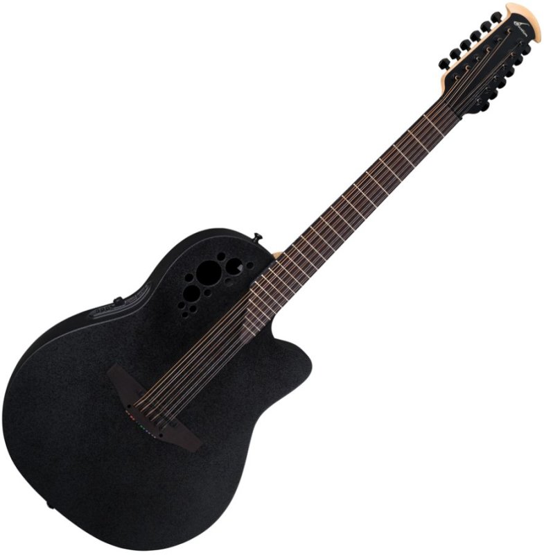Ovation - Elite 12 string Acoustic / Electric Guitar, Black