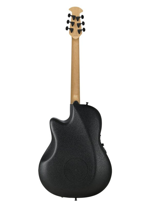 Ovation - Elite TX Deep Contour Acoustic-Electric Guitar - Textured Black