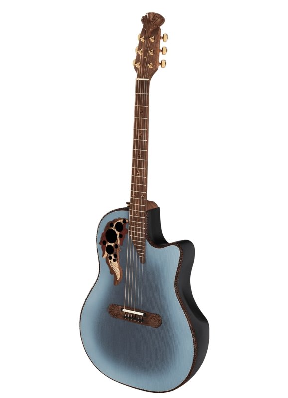 Ovation - Adamas  I, GT Cutaway Deep Contour Acoustic / Electric Guitar With Case, Reverse Blue Burst